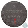 Image 3 : New Brunswick 5-cent 1864 Small 6 ICCS Certified VF-20.