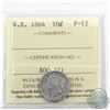 Image 1 : New Brunswick 10-cent 1864 ICCS Certified F-12
