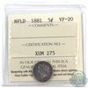 Image 1 : Newfoundland 5-cent 1881 ICCS Certified VF-20.