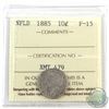 Image 1 : Newfoundland 10-cent 1885 ICCS Certified F-15 *Key Date*
