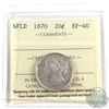Image 1 : Newfoundland 20-cent 1870 ICCS Certified EF-40.