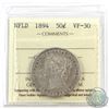 Image 1 : Newfoundland 50-cent 1894 ICCS Certified VF-30