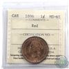 Image 1 : 1-cent 1896 ICCS Certified MS-65 Red. Beautiful strike with nice full lustre.