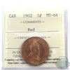 Image 1 : 1-cent 1902 ICCS Certified MS-64 Red