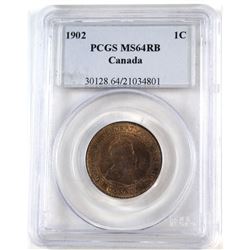 1-cent 1902 PCGS Certified MS-64 RB