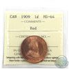 Image 1 : 1-cent 1909 ICCS Certified MS-64 Red.
