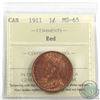 Image 1 : 1-cent 1911 ICCS Certified MS-65 Red. Attractive lustre throughout!