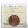 Image 1 : 1-cent 1919 ICCS Certified MS-64 Red. Nice even lustre.