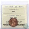 Image 1 : 1-cent 1926 ICCS Certified MS-64 Red. Amazing eye appeal! Very tough to find this key date in mint s
