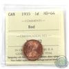 Image 1 : 1-cent 1935 ICCS Certified MS-64 Red
