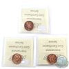 Image 2 : 1-cent 1947, 1949 A of Denticle & 1950 ICCS Certified MS-65 Red. 3pcs. All coins are full red.
