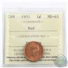 Image 1 : 1-cent 1951 ICCS Certified MS-65 Red.