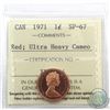 Image 1 : 1-cent 1971 ICCS Certified SP-67 Ultra Heavy Cameo; Red