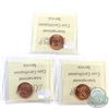 Image 2 : 1-cent 1975, 1976 & 1977 ICCS Certified MS-66 Red. 3pcs