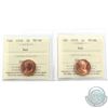 Image 1 : 1-cent 1978 & 1979 ICCS Certified MS-66 Red. 2pcs