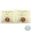 Image 1 : 1-cent 1999 & 2000 ICCS Certified MS-67 Red. 2pcs