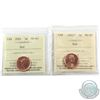 Image 1 : 1-cent 2001 & 2002P ICCS Certified MS-67 Red. 2pcs
