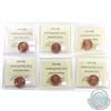 Image 2 : 1-cent 2002, 2002P, 2003 Old Effigy, 2003P Old Effigy, 2003 New Effigy & 2003P New Effigy ICCS Certi