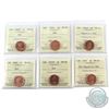 Image 1 : 1-cent 2004, 2004P, 2005, 2005P, 2006 Non Magnetic & 2006P Magnetic ICCS Certified MS-66 Red. 6pcs