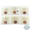 Image 2 : 1-cent 2004, 2004P, 2005, 2005P, 2006 Non Magnetic & 2006P Magnetic ICCS Certified MS-66 Red. 6pcs