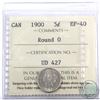 Image 1 : 5-cent 1900 Round 0 ICCS Certified EF-40