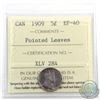 Image 1 : 5-cent 1909 Pointed Lvs ICCS Certified EF-40