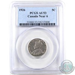 5-cent 1926 Near 6 PCGS Certified AU-53