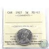 Image 1 : 5-cent 1927 ICCS Certified MS-63