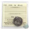 Image 1 : 5-cent 1928 ICCS Certified MS-65! Tied for highest grade by ICCS. Coin has attractive radiant lustre