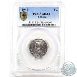 5-cent 1941 PCGS Certified MS-64