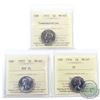 Image 1 : 5-cent 1951 Commemorative, 1953 NSF FL & 1954 SF ICCS Certified MS-65. 3pcs