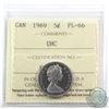 Image 1 : 5-cent 1969 ICCS Certified PL-66 Ultra Heavy Cameo