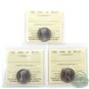 Image 1 : 5-cent 1984, 1985 & 1986 ICCS Certified MS-65. 3pcs