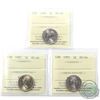 Image 1 : 5-cent 1989, 1991 & 1995 ICCS Certified MS-66. 3pcs