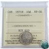 Image 1 : 10-cent 1871H ICCS Certified VF-30