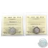 Image 1 : 10-cent 1881H Obverse 2 & 1882H ICCS Certified VF-20. 2pcs
