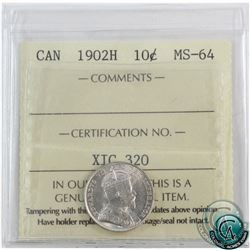 10-cent 1902H ICCS Certified MS-64. Blast white!