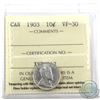 Image 1 : 10-cent 1903 ICCS Certified VF-30