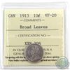 Image 1 : 10-cent 1913 Broad Leaves ICCS Certified VF-20.