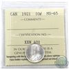 Image 1 : 10-cent 1921 ICCS Certified MS-65. A flashy coin with choice eye appeal.