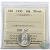 Image 1 : 10-cent 1930 ICCS Certified MS-64. Radiant lustre with soft tones.