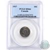 Image 1 : 10-cent 1937 PCGS Certified MS-66. Coin features deep blue indigo and golden toning.