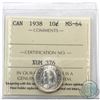 Image 1 : 10-cent 1938 ICCS Certified MS-64. Soft satin finish accented with light golden tones throughout.