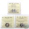 Image 1 : 10-cent 1947 Maple Leaf, 1949 & 1950 ICCS Certified MS-64. 3pcs
