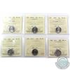 Image 1 : 10-cent 2006 RCM Logo, 2006P, 2007 Straight 7, 2008, 2011 & 2012 ICCS Certified MS-66. 6pcs