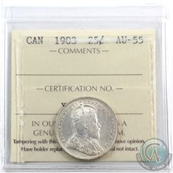 25-cent 1903 ICCS Certified AU-55