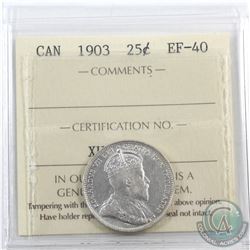 25-cent 1903 ICCS Certified EF-40