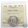 Image 1 : 25-cent 1906 Large Crown ICCS Certified EF-45