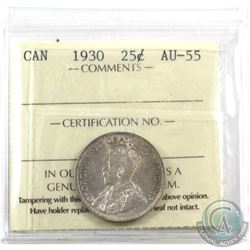 25-cent 1930 ICCS Certified AU-55