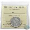 Image 1 : 25-cent 1947 Dot ICCS Certified VF-30